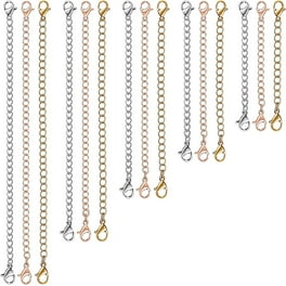 Necklace Extenders 10Pcs Stainless Steel Necklace Chain Necklace Extenders Gold Silver for Jewelry Making