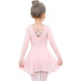 thumbnail image 1 of Girls Ballet Dress Short Sleeve Outfit Gymnastics Dance Leotard With Chiffon Skirt130, 1 of 5