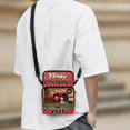 thumbnail image 3 of FUIALDOLG Merry Christmas Crossbody Bag with Red Polka Dot Family Photo, 2 Layer Polyester Shoulder Pouch for Women Girls School Work Travel, 3 of 8