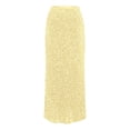 thumbnail image 4 of DHFJKG High Waist Sequin Skirt For Women Elastic Waist Back Slit Stretch Straight Leg Long Skirts Stylish Skirt, 4 of 4
