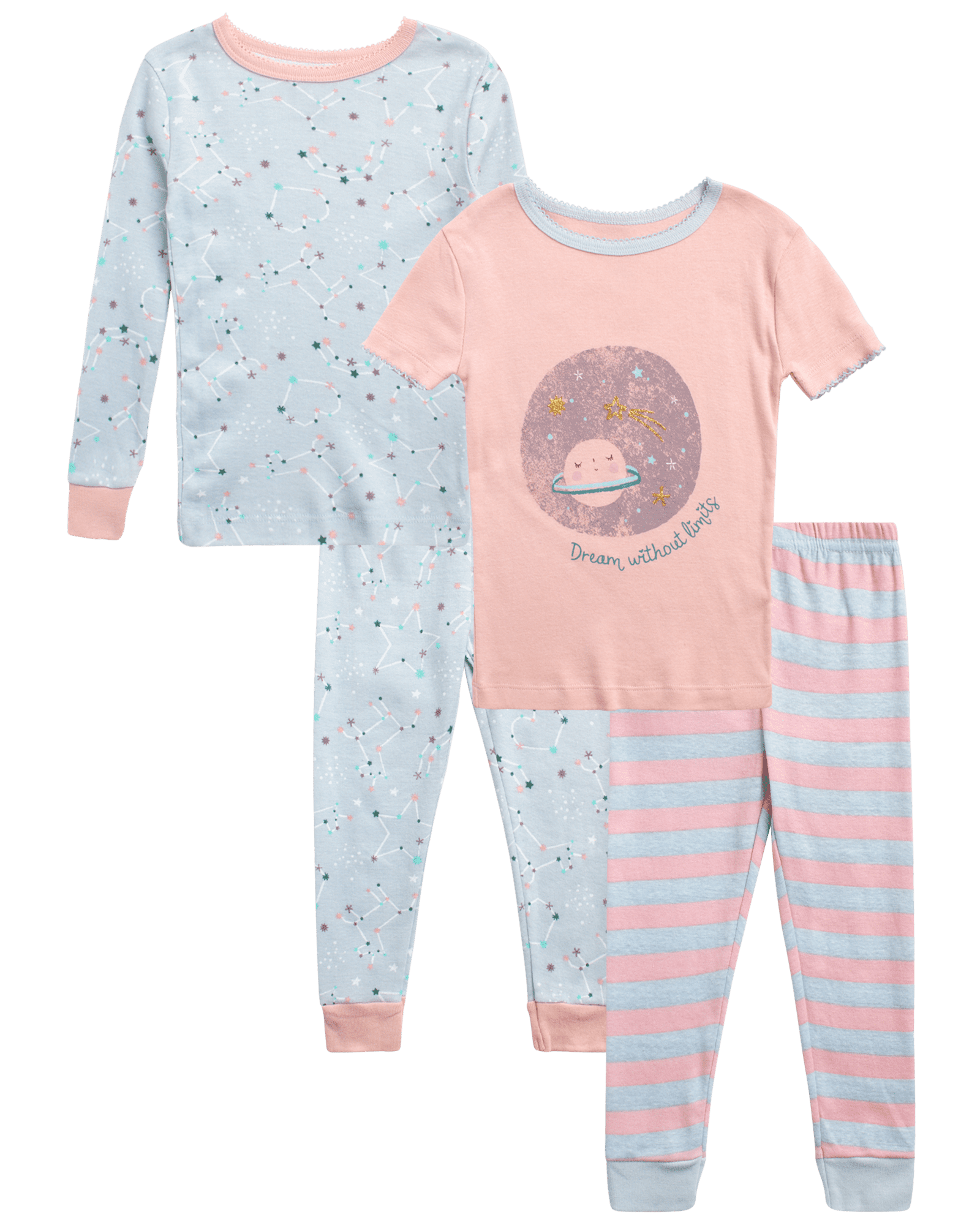Koala Baby Girls' Pajama Set - 4 Piece Snug Fit Shirt and Sleepwear ...