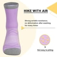 thumbnail image 4 of COOPLUS Womens Hiking Socks Moisture Wicking Cushion Outdoor Performance Trekking Athletic Crew Socks 6 Pairs, 4 of 6