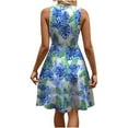 thumbnail image 7 of Light Royal Blue Women Hawaiian Ruched Tropical Midi Mini Short Knee High Graphic Dresses for Women Sleeveless Short Sleeve Boat Vneck Neck Beach Brunch Fall Summer Dresses 2025 XL, 7 of 7