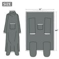 thumbnail image 5 of Catalonia Sherpa Wearable Blanket with Sleeves & Foot Pockets for Adult Women Men, Comfy Snuggle Wrap Sleeved Throw Blanket Robe, Gift Idea, Grey, 68" x 53", 5 of 8