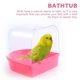 thumbnail image 4 of Caged Bird Bath Multi Cage Bird Bath Covered for Small Brids Canary Budgies Parrot (Red), 4 of 4