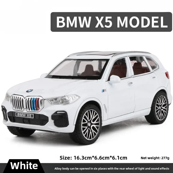 Diecast 1/32 Scale BMW X5 Alloy Car Model with Sound Light Children Boy Toy Vehicle Birthday Gift Off Road Vehicle Home Decor