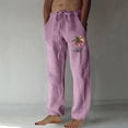 thumbnail image 1 of Pantalones largos para hombre, moda, estampados, casuales, cintura elástica con bolsillo, pantalones deportivos, pantalones de poliéster para hombre., 1 of 4