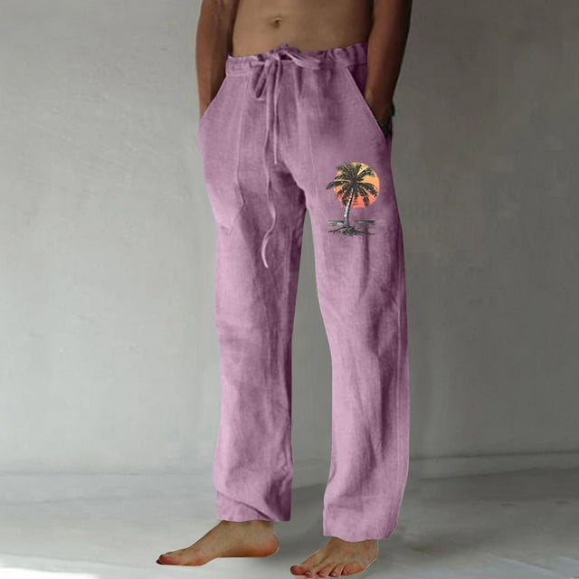 Pantalones largos para hombre, moda, estampados, casuales, cintura elástica con bolsillo, pantalones deportivos, pantalones de poliéster para hombre.