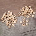 thumbnail image 1 of Cuentas de letras de madera, 100 piezas DIY Cuentas de madera cuadradas inglesas Letra del alfabeto de madera Estándares líderes en la industria, 1 of 6