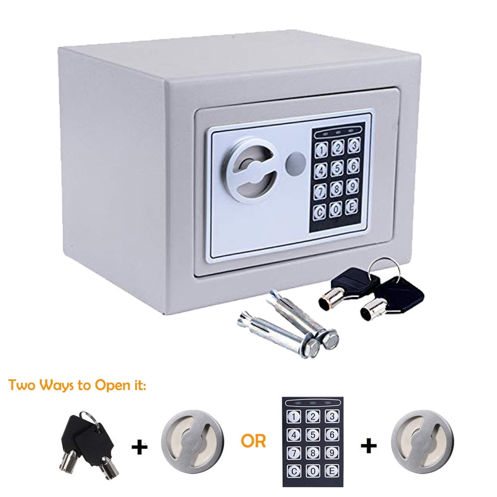 Zimtown Digital Safes, Security Safe Box for Valuables, Keypad and Key