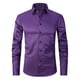 thumbnail image 1 of Blusa y camisa de manga larga con cuello vuelto Camisa de vestir de manga larga para hombre Camisa de vestir de manga larga de corte regular Casual con botones Blusa y camisa de manga larga lisa con c, 1 of 3