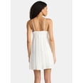 thumbnail image 3 of No Boundaries Woven Eyelet Mini Dress with Crochet Trim, Women's, 3 of 5
