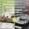 thumbnail image 5 of Low Entry Litter Box for Senior or Disabled & Injured Cats, Stainless Steel High Sided Enclosed Easy Step in Entry-Large Metal Kitty Litter Box for Kittens, Odor Control, 5 of 9