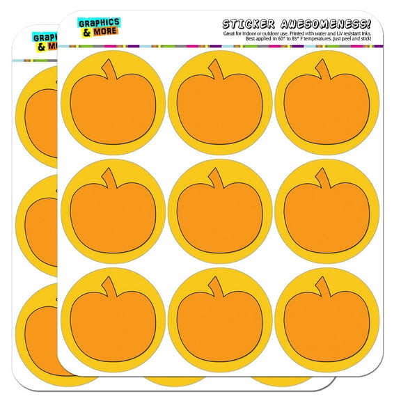 Pumpkin Halloween Thanksgiving Harvest Fall 2" Scrapbooking Crafting Stickers