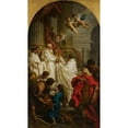 thumbnail image 2 of Pierre Subleyras 12x18 Black Ornate Wood Framed Double Matted Museum Art Print Titled - The Mass of Saint Basil (1746), 2 of 5
