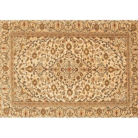Ahgly Company Indoor Rectangle Persian Orange Traditional Area Rugs, 6' x 9'
