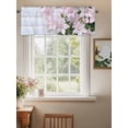 thumbnail image 2 of Spring Valances for Windows, Rod Pocket Kitchen Valance Curtains - Soft & Washable Small Window Treatment for Living Room,&nbsp;Bathroom, Pink Flower Wall Art, 54x18inch, 2 of 9
