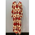 thumbnail image 5 of Womens Bohemian Elegant Printed V-Neck Long Sleeve A-line Maxi Dress (M, MultiGreen), 5 of 6