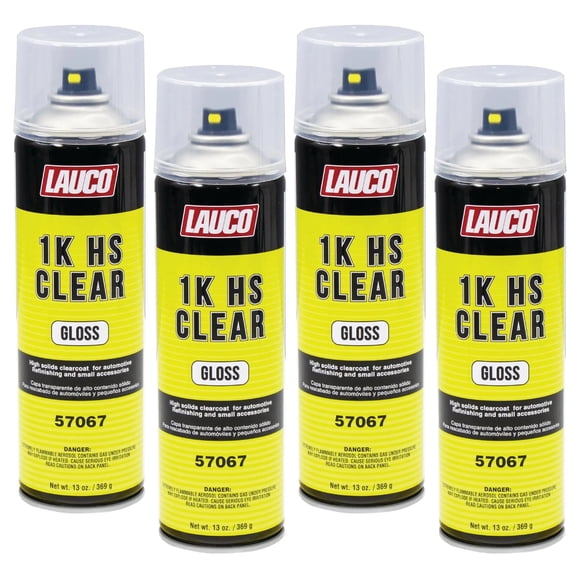 1K HS Gloss Clear 13 oz. Automotive Aerosol Spray Paint Can Acrylic Clear Coat - 57067-4PACK