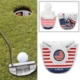 thumbnail image 3 of PU Leathe golf Cover Club Headcover Interior Portátil Ligero Golf Mallet Putter Head Cover Golfista Cola Cubierta de putter de mazo de golf, 3 of 8