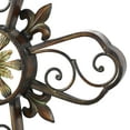 thumbnail image 5 of DecMode Brown Metal Scroll Cross Wall Decor, 5 of 10