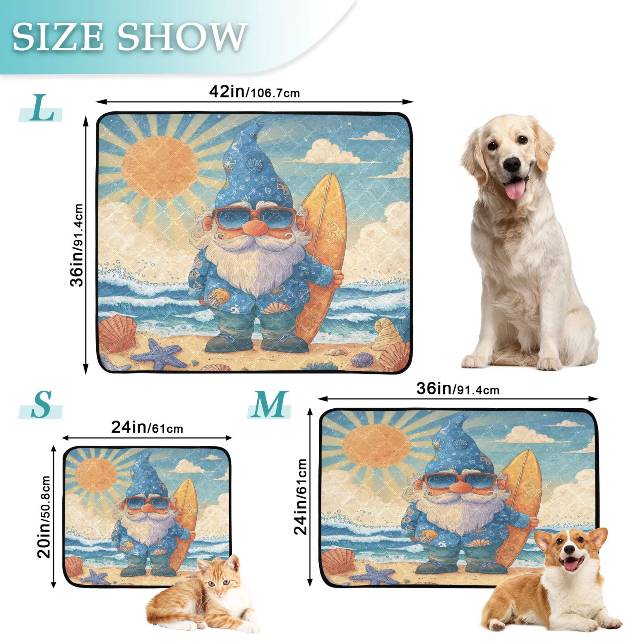 Qxltty Summer Dwarf Cat litter Pads Pet Set of 3 Diaper Mats Center Anti-leakage Layer Absorbent Soft and Comfortable