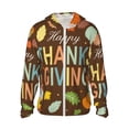 thumbnail image 1 of Balery Happy Thanksgiving With Gnome Sudadera ligera de manga larga con capucha y protección solar UPF 50+ para hombre y mujer, ideal para pesca y running-Medium, 1 of 7