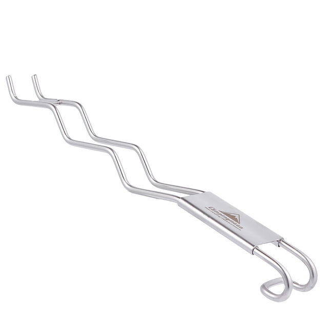 MasteelfCA 1 Pce Pince à Fourchette en Maille d'Acier Inoxydable Pince à Griller (Argent)
