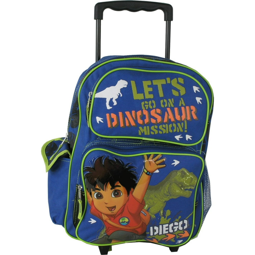 Go Diego Go Large Rolling Backpack Go Diego Go Dinosaur School