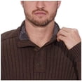 thumbnail image 3 of GH Bass Men's Sherpa Lined Mock Neck Sweater (Brown,L), 3 of 3