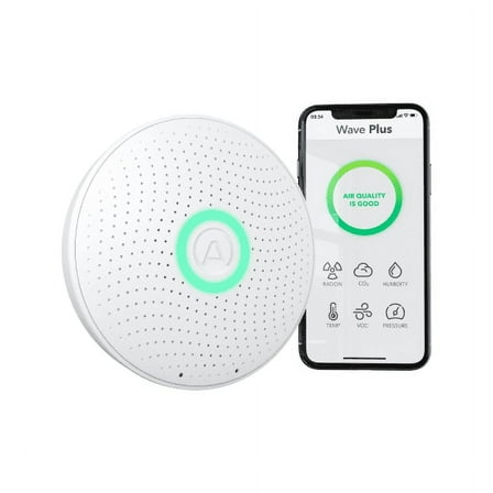Airthings Wave Radon Battery Operated Smart Radon Detector