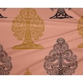 thumbnail image 4 of oneOone Polyester Lycra Peach Fabric Floral & Flying Swan Block Sewing Craft Projects Fabric Prints By Yard 56 Inch Wide, 4 of 4