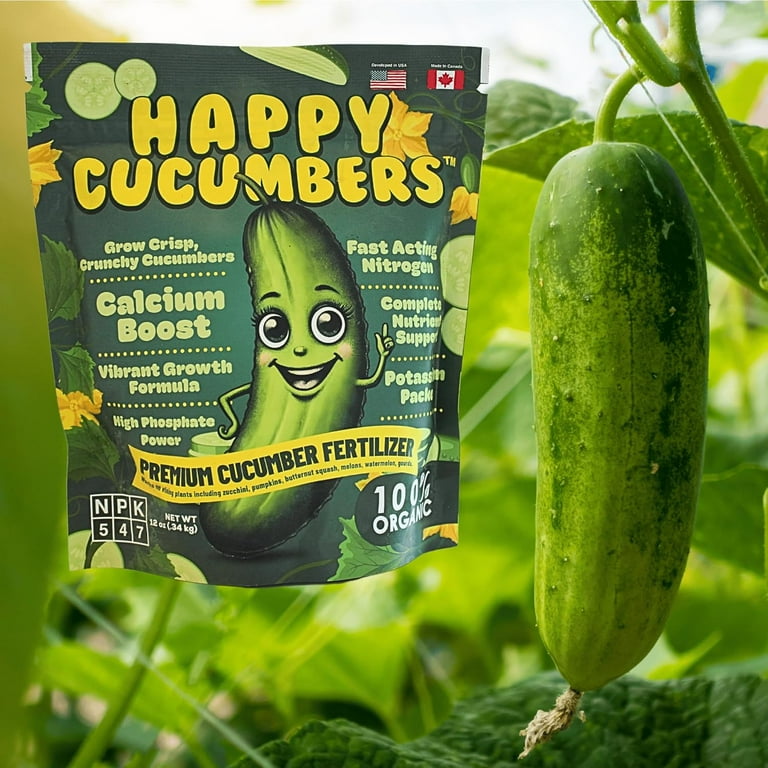 Happy Cucumber Fertilizer Organic Premium Fertilizer for Cucumbers,  Zucchini, Pumpkins, Squash & Melons  Fast-Acting, Nutrient-Rich Cucumber  Plant ...