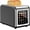 Grey, variant on 2 Slice Toaster Screen, Stainless Steel Toasters Digital Timer 2 Slot Toasters, 8 Shade Settings 6 Bread Types for Bagel, Cancel, Defrost (Grey)