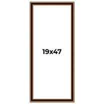 19x47 Frame Gold Brown Plein Air Vintage Solid Wood Picture Frame | 1.75 Inches Moulding Width |
