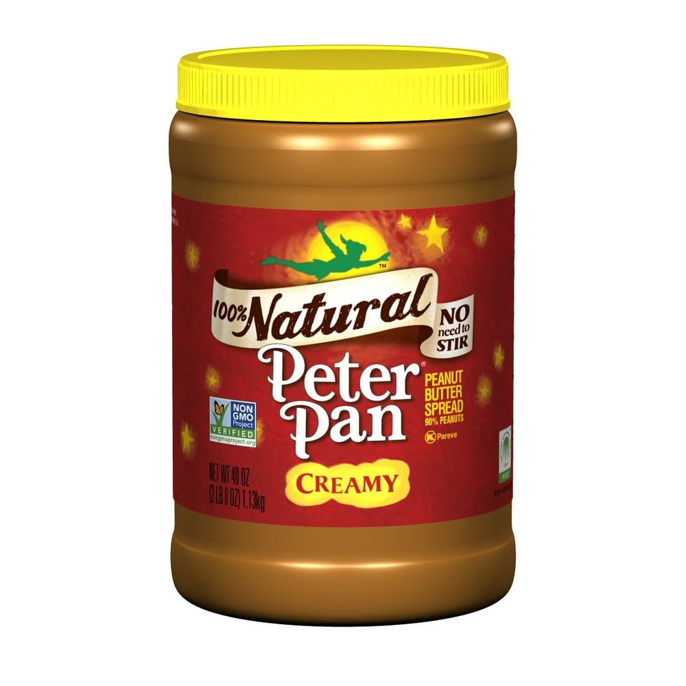 Peter Pan Natural Peanut Butter, Creamy Peanut Butter, 40 Oz Walmart