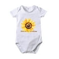 thumbnail image 1 of Gibobby Pañalero de algodón Ropa de rastreo de manga corta con estampado de girasol de dibujos animados para niños y niñas de 0 a 24 meses(Blanco, 6-12 Meses), 1 of 3