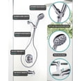 thumbnail image 2 of Wowow Single Handle 8-Spray Shower Faucet 1.8 GPM with Handheld Shower and Tub Spout High Pressure in Brushed Nickel, 2 of 7