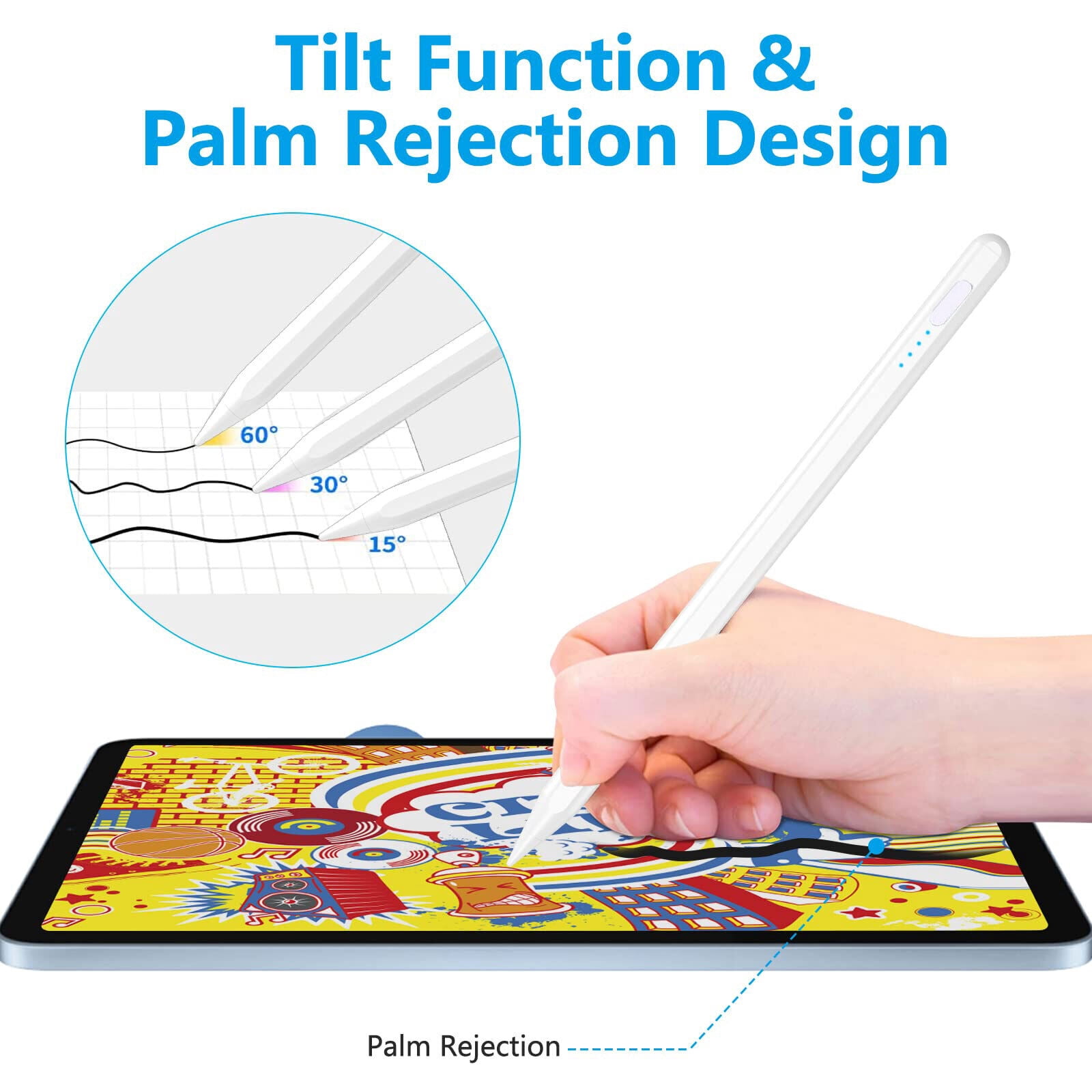 For Apple Pencil 2nd, Generation Stylus Pen For ,IPad/iPad Air/iPad Mini/iPad Pro