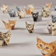 thumbnail image 4 of DIY Origami Paper Kit for Adorable Cat Figures | 100 Sheets | Fun Craft for Adults & Kids | Desk Decor Gift, 4 of 9
