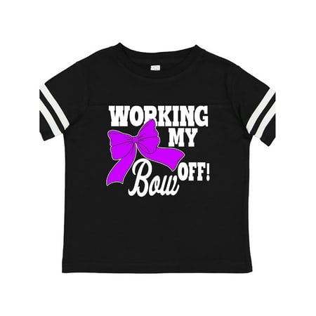 

Inktastic Cheerleading Working My Bow Off in White Gift Toddler Toddler Girl T-Shirt