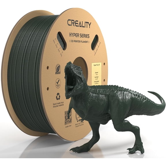 Creality Carbon Fiber 1.75mm High-Speed 3D Printer Filament 50-300mm/s Spool Dimensional  /- 0.03mm For K1C & Most 3D Printers Dark Green 1 Unit per pack