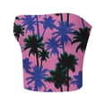 thumbnail image 4 of Nmnitkp Tube Tops for Women Hawaiian Style Flower Graphic Print Strapless Top Bandeau Crop Top Premium Healthy Fabric Tube Top Summer Streetwear, 4 of 4