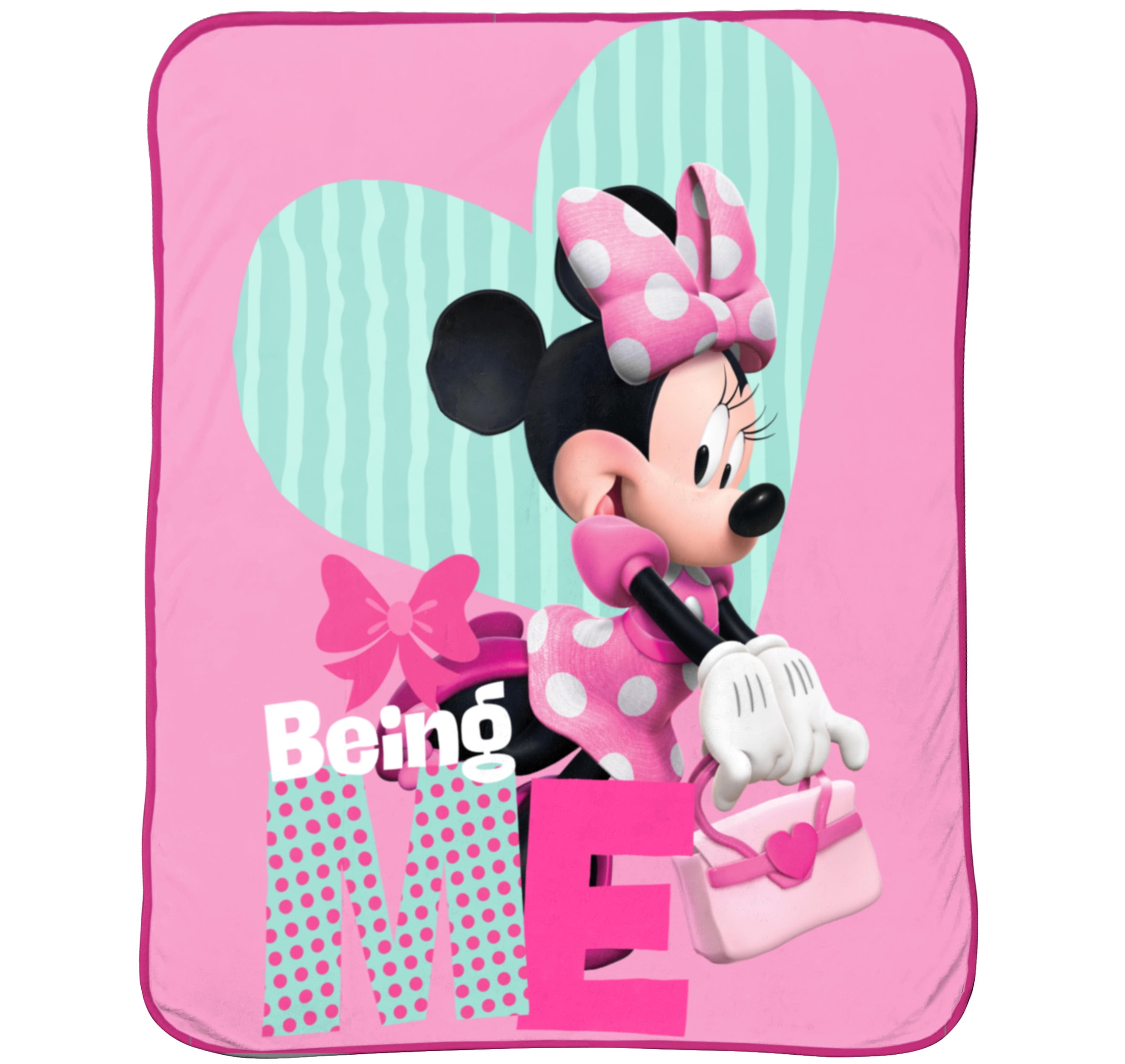 NEW HANDMADE DISNEY MINNIE MOUSE PINK TRAVEL TODDLER CUDDLE  PILLOW  HEARTS RARE 