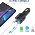 thumbnail image 2 of Bluetooth FM Transmitter, Car Bluetooth 5.0 Adapter with QC 3.0 Quick Charge Port, Dual USB Bluetooth Cigarette Lighter Support Hands-free Call/USB Fl, 2 of 5