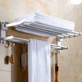 thumbnail image 4 of LEORX wall mount towel rack Towel Rack Stainless Steel Bathroom Use 1Pack, 4 of 8