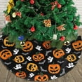 thumbnail image 4 of Halloween Pumpkin Christmas Tree Skirt 36" For Xmas Halloween New Year Ornaments Decoration Holiday Party Home Tree Mat Decor, 4 of 5