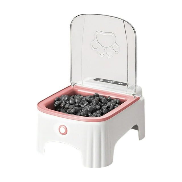 Mangeoire Automatique Intelligente pour Chat avec Couvercle à Capteur et Minuterie Programmable pour Distribution Précise de Nourriture pour Animaux