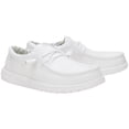 thumbnail image 3 of HEYDUDE Men Wally Stretch Canvas Slip-On Moccasins White/White, 11, 3 of 7