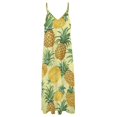 thumbnail image 4 of Lunarable Pineapple Design Sleeveless Dress Woman Fashion Long Dresses Women's Summer Suit Dress 2025, 4 of 7